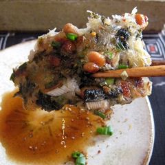 A picture of Very Tasty Natto Oyaki (Vegetable Fritters).