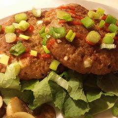 A picture of Sriracha Feta Burgers or Meatballs.