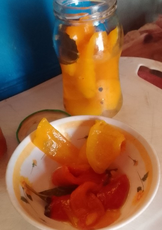 Una foto de Morrones al ajillo