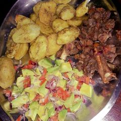 A picture of Roasted potatoes.