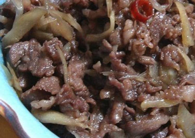 Recipe: Yummy Simmered Beef (Shigure-ni) with Burdock Root