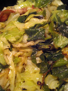 A picture of smothered cabbage.
