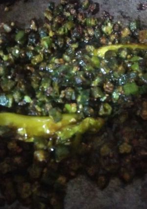 A picture of Lady finger stir fry.