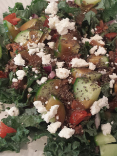 A picture of Kale and grain salad.