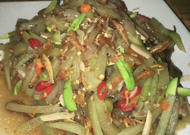 Bahan memasak Tumis Labu Siam Teri Pete Anti Gagal