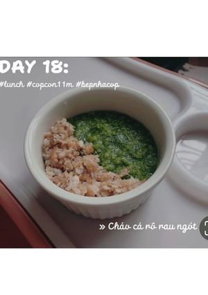 Hình của món Cháo cá rô 🐟 rau ngót.