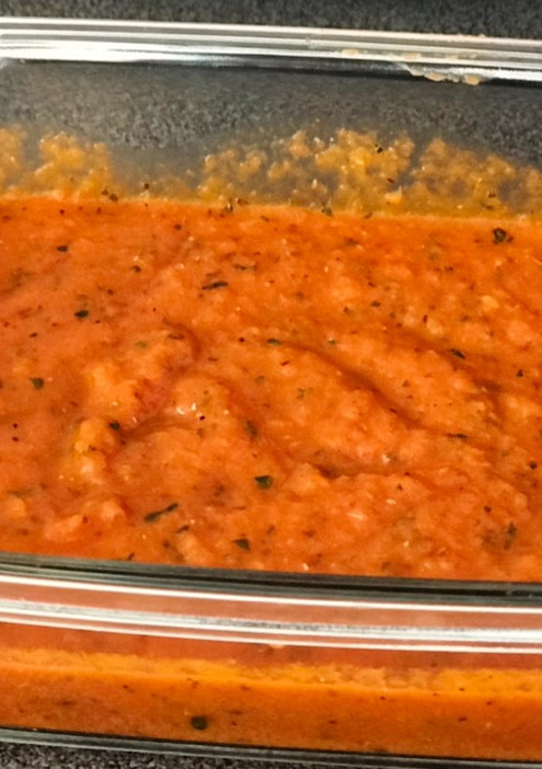 Una foto de Receta de salsa de tomate para pizza 🍕🍕🍕