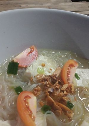 Foto resep Sop bihun tahu