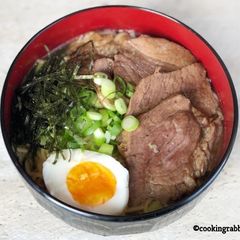 Shoyu ramen A picture of Shoyu ramen.