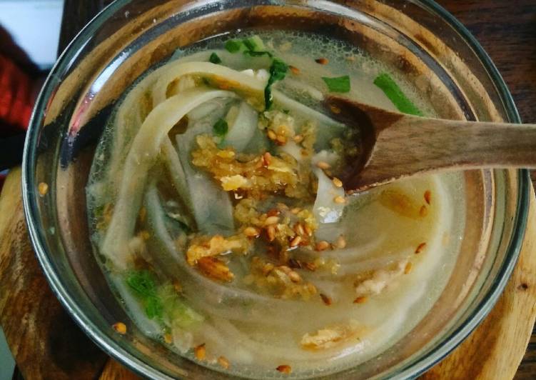 Kwetiaw kuah bone broth (edisi healing food anak autis)