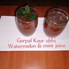 A picture of Watermelon & mint juice 🍋🍉.