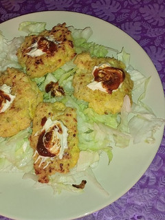 Una foto de Croqueta de arroz con huevo