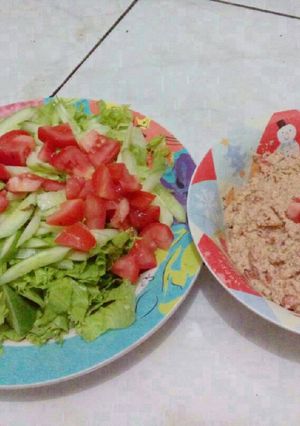 Foto resep Salad sehat & dressing nut salad no salt (tanpa garam,gula)