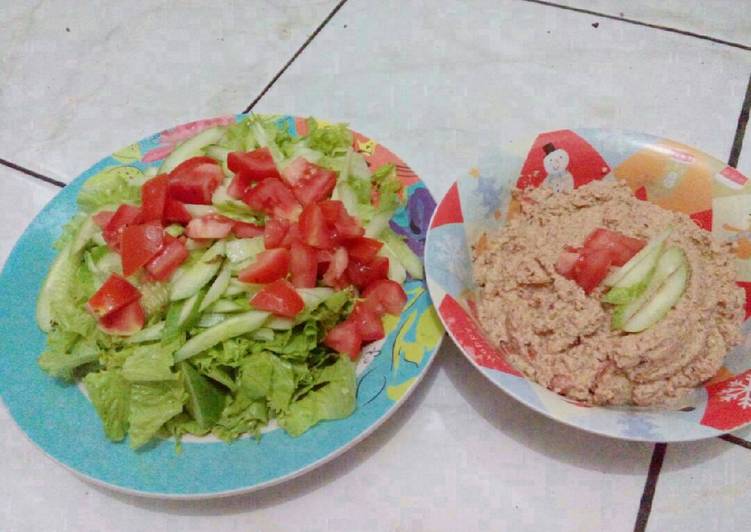 Salad sehat &amp; dressing nut salad no salt (tanpa garam,gula)