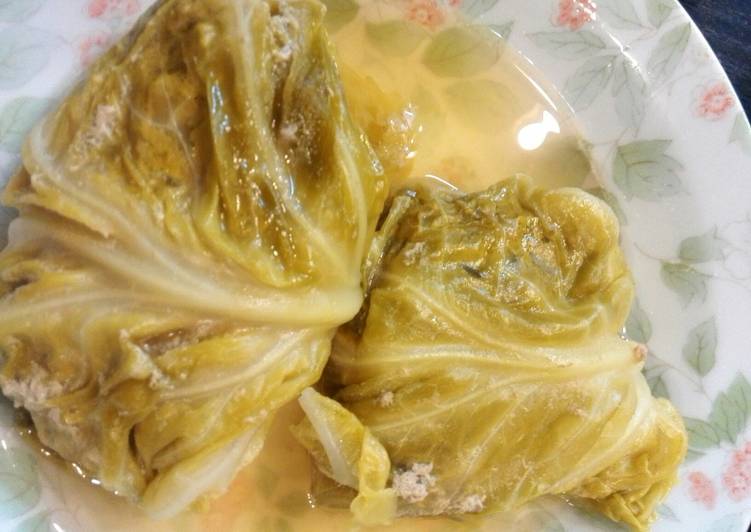 How to Make Tasty Ground meat rolled in cabbage leaves
