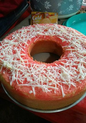 Foto resep Bolu panggang pink keju