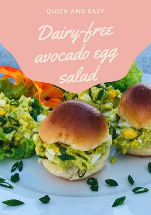 A picture of Dairy-free avocado egg salad.