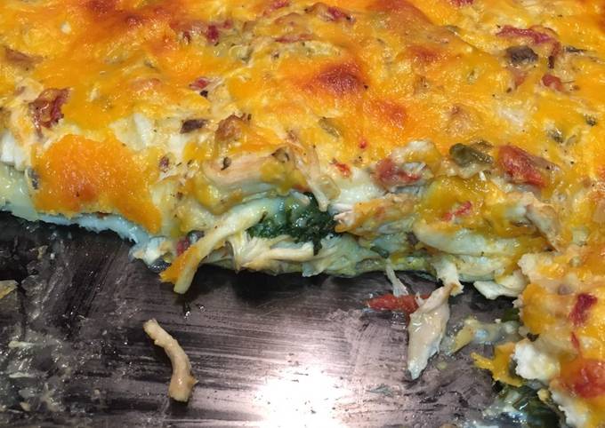 Steps to Prepare Speedy Chicken and spinach enchilada dinner casserole