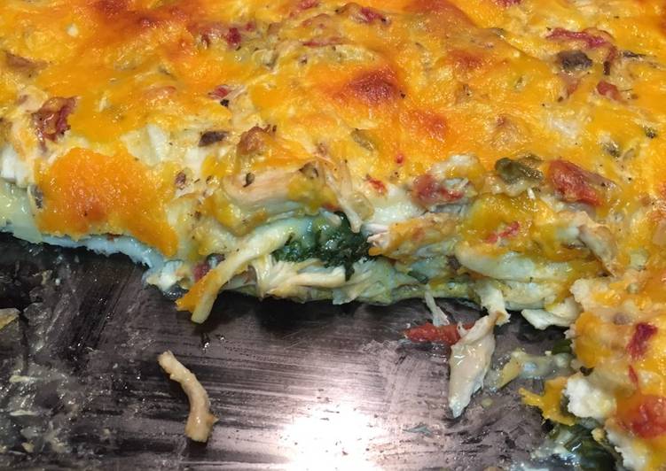 Recipe of Award-winning Chicken and spinach enchilada dinner casserole