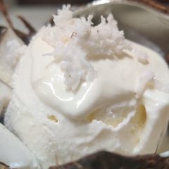 A picture of Refreshing coconut ice cream.