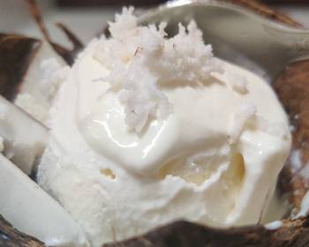 Easy Cooking Recipe Refreshing coconut ice cream Delicious Simple