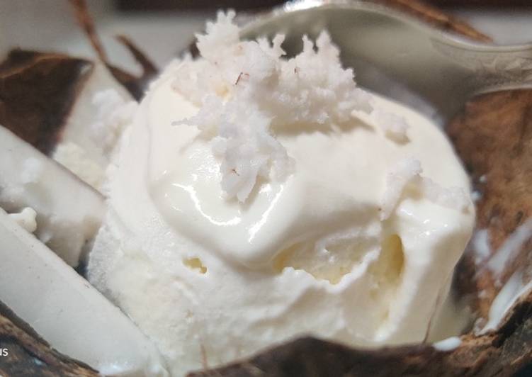 Refreshing coconut ice cream Refreshing coconut ice cream