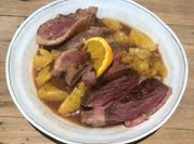 Une photo de magret de canard miel