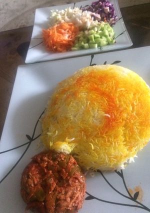 عکسی از دستور پلو به همراه تن ماهی طبخ شيوه خودم