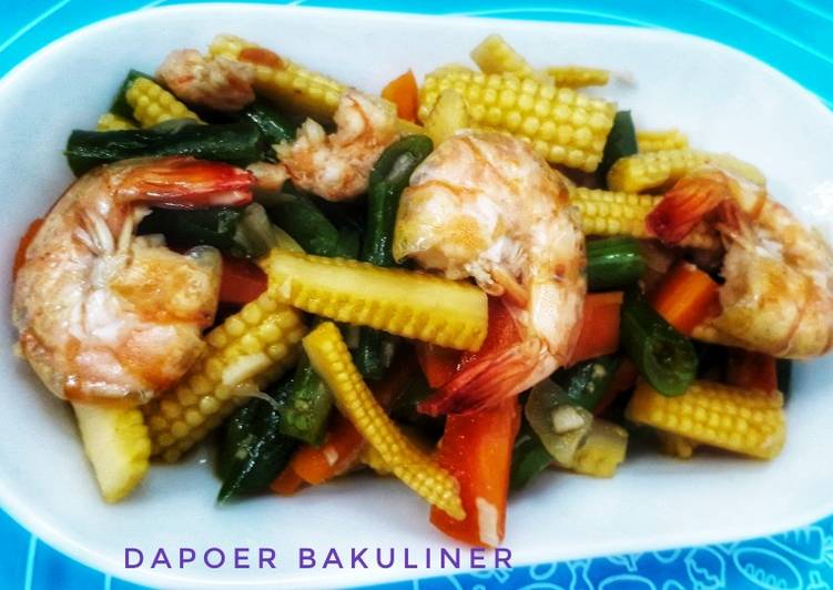 Tumis buncis campur2 + udang