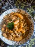 Habas con choco, gurumelos y arroz