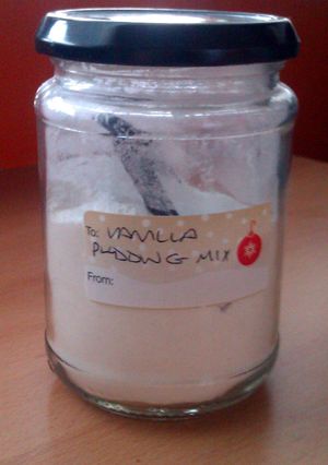 A picture of Vickys Homemade Vanilla Pudding Mix, GF DF EF SF NF.