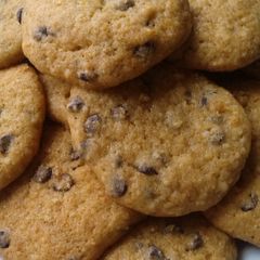Vickys Banana Choc Chip Cookies, GF DF EF SF NF A picture of Vickys Banana Choc Chip Cookies, GF DF EF SF NF.