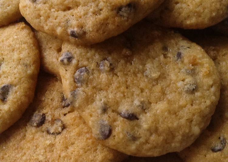 Steps to Prepare Super Quick Homemade Vickys Banana Choc Chip Cookies, GF DF EF SF NF