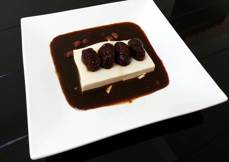 Recipe of Perfect Tofu With Red Dates In Peanut Dark Sauce