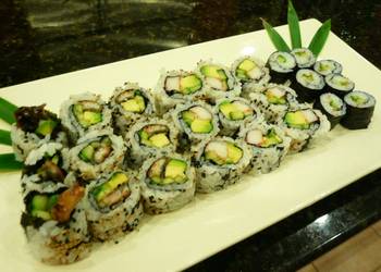 How to Cook Appetizing Eel Roll and California Roll