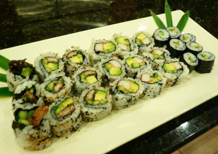 Eel Roll and California Roll