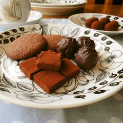Dense Earl Grey Flavored Chocolate Truffles A picture of Dense Earl Grey Flavored Chocolate Truffles.