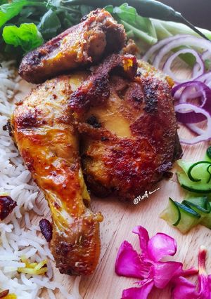 Foto resep Farrouj Meshwi (Ayam Panggang Arab ala Teflon)