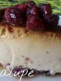 Flan de leche de coco y arándanos glaseados en gm e, gmf y tradicional
