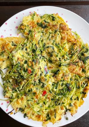 Gambar Telur Dadar Taugeh Hijau
