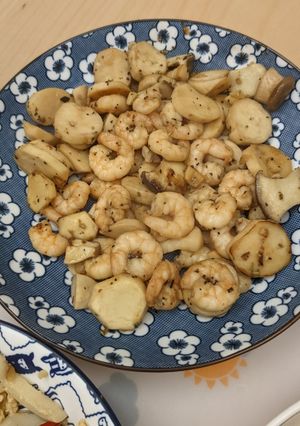 杏鮑菇炒蝦仁 的食譜成品照片