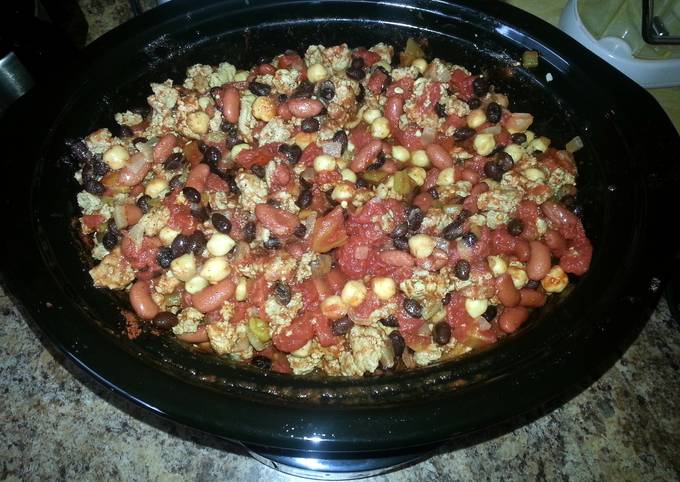 Recipe of Homemade Three Bean Turkey Chili