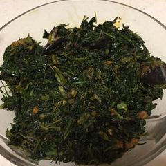 A picture of Methi brinjal subji.