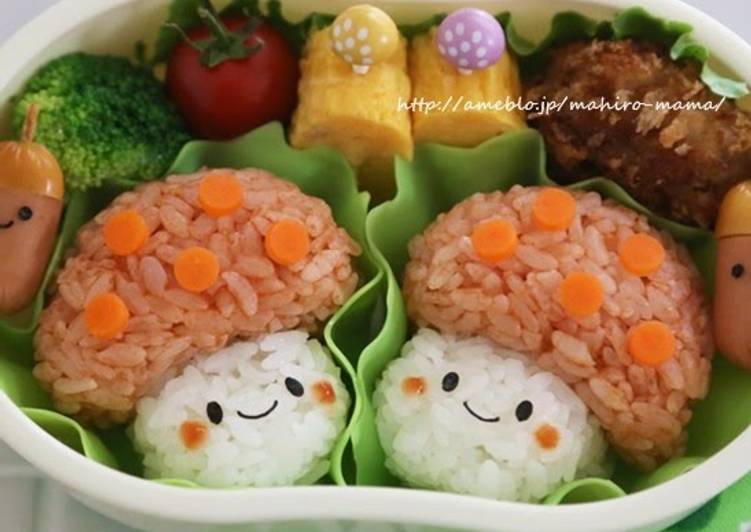 Autumn Bento with Little Mushrooms