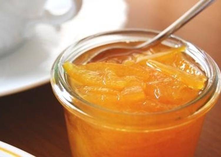 Simple Way to Prepare Perfect Natsumikan Tangerine Marmalade