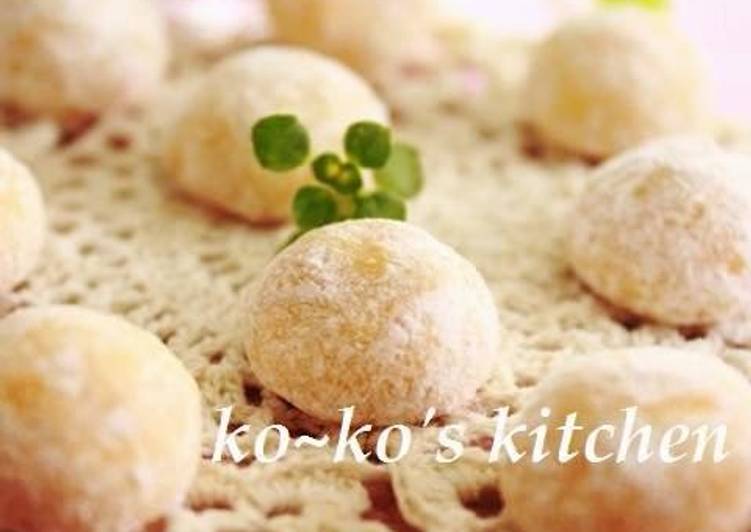Recipe of Quick Snowball Cookies with Aromatic Yuzu Citrus