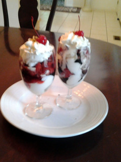 A picture of Roasted Strawberrie Parfaits.