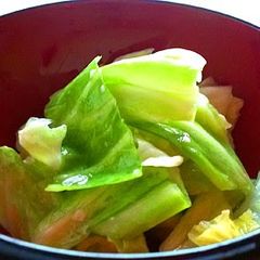 A picture of Quick and Easy Shio-koji Pickled Cabbages with Sesame Oil.