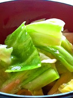 A picture of Quick and Easy Shio-koji Pickled Cabbages with Sesame Oil.