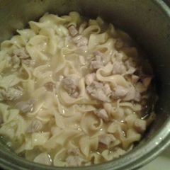 A picture of Healing chicken soup.